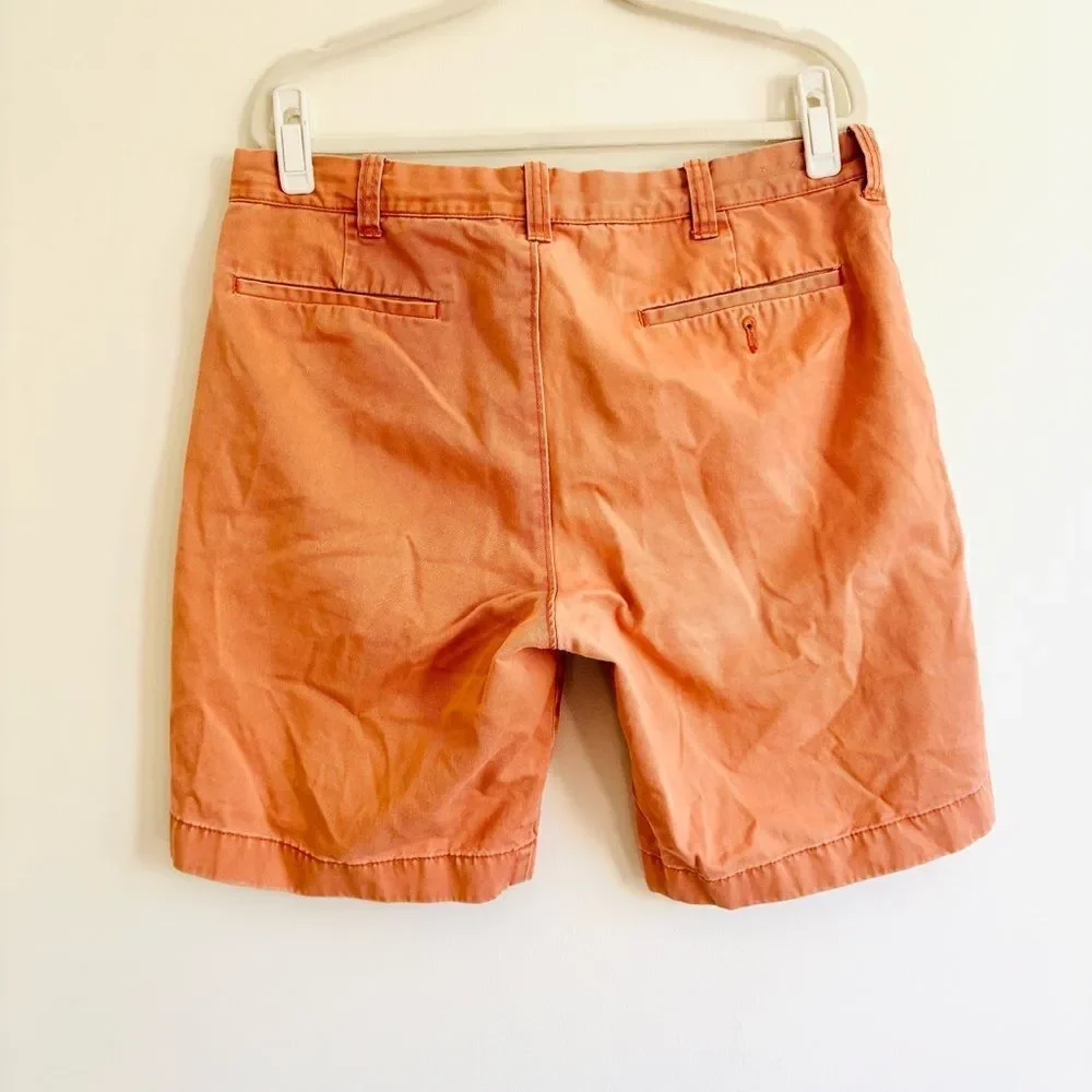 J.Crew Chino Shorts – Faded Orange Tan, Classic Fit, Size 33
